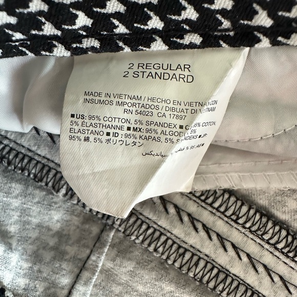 Old Navy Pixie Mid-rise Cropped Pant Houndstooth Work Dress Pant - Picture 9 of 9